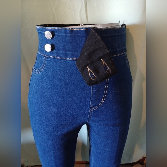 🍒 Air Space Side Zip Flair Skinny Jeans - Picture 4 of 11